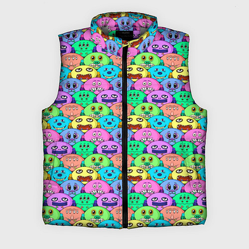 Мужской жилет Мультяшные персонажи монстрики / 3D-Светло-серый – фото 1