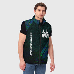 Мужской жилет Die Antwoord glitch blue, цвет: 3D-черный — фото 2