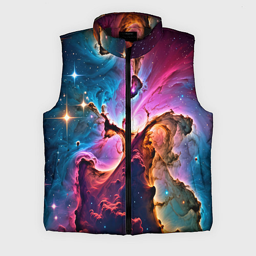 Мужской жилет Космос и сияние звезд / 3D-Черный – фото 1