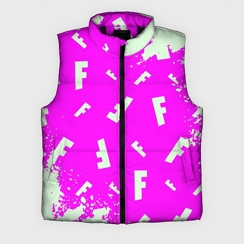 Мужской жилет Fortnite pattern pink / 3D-Черный – фото 1