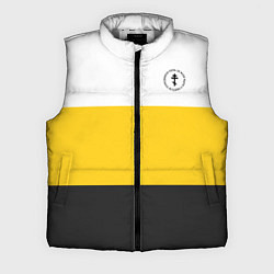 Мужской жилет За веру царя и святую триединую Русь Крест на узор, цвет: 3D-светло-серый