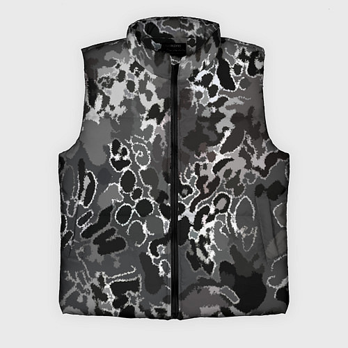 Мужской жилет Чёрно-серый абстракция / 3D-Черный – фото 1