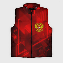 Мужской жилет Россия герб текстура, цвет: 3D-светло-серый