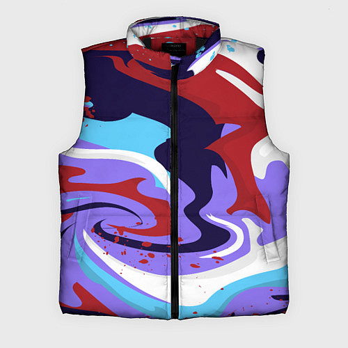 Мужской жилет Клякса абстракция / 3D-Черный – фото 1
