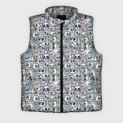 Мужской жилет Черепа разной формы паттерны, цвет: 3D-светло-серый