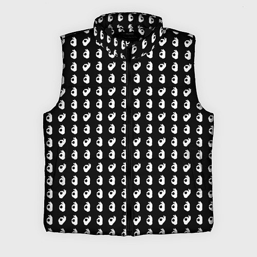Мужской жилет Все ОК паттерн знак / 3D-Черный – фото 1