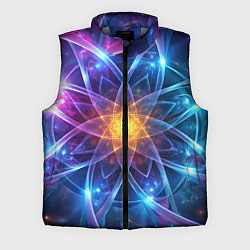 Мужской жилет Космический закрученный узор-лотос: энергия вселен, цвет: 3D-светло-серый