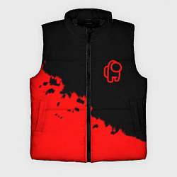 Мужской жилет Among us красные краски, цвет: 3D-черный