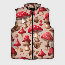 Мужской жилет Грибные шляпки мухоморов