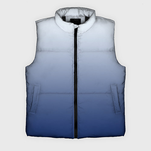 Мужской жилет Бело синий градиент / 3D-Черный – фото 1