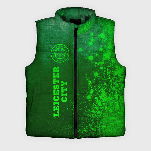 Мужской жилет Leicester City - green gradient по-вертикали / 3D-Черный – фото 1