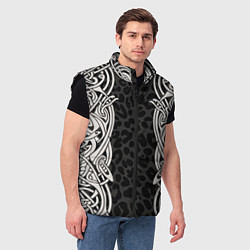 Мужской жилет Скандинавский кельтский узор, цвет: 3D-черный — фото 2