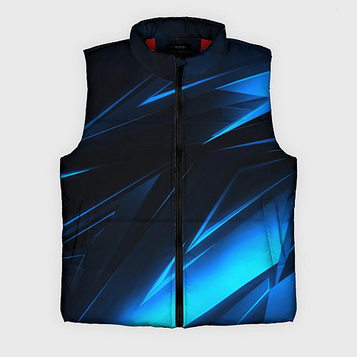 Мужской жилет Грани неоновые текстура / 3D-Красный – фото 1