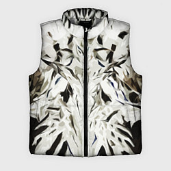 Мужской жилет Black and white abstraction, цвет: 3D-светло-серый