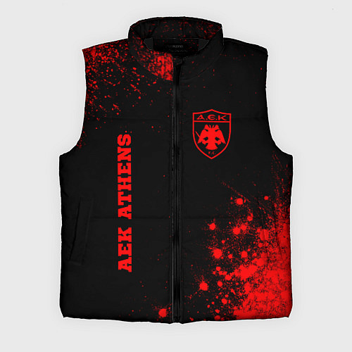 Мужской жилет AEK Athens - red gradient вертикально / 3D-Черный – фото 1