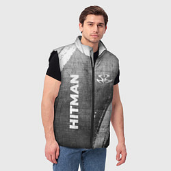 Мужской жилет Hitman - grey gradient вертикально, цвет: 3D-черный — фото 2