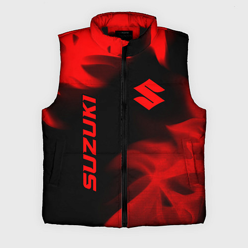 Мужской жилет Suzuki - red gradient вертикально / 3D-Черный – фото 1