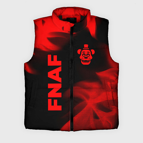 Мужской жилет FNAF - red gradient вертикально / 3D-Черный – фото 1