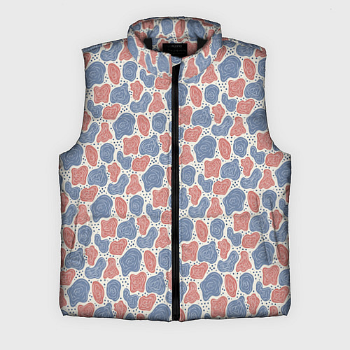 Мужской жилет Абстрактный паттерн: пятна и плывущие формы / 3D-Черный – фото 1