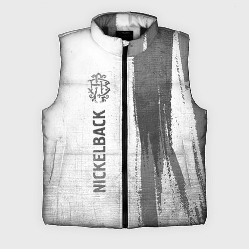 Мужской жилет Nickelback - white gradient по-вертикали / 3D-Черный – фото 1
