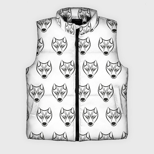Мужской жилет Паттерн волк / 3D-Черный – фото 1