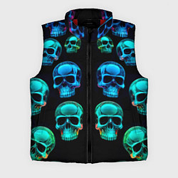 Мужской жилет Neon skulls - ai art pattern, цвет: 3D-красный