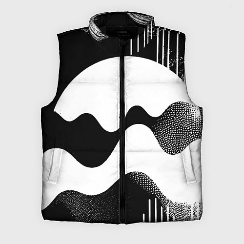 Мужской жилет Солнечный дождь - абстракция / 3D-Черный – фото 1
