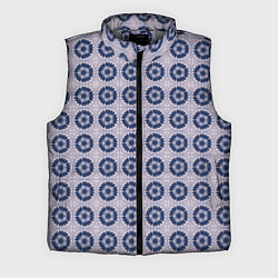 Мужской жилет Узор синяя плитка