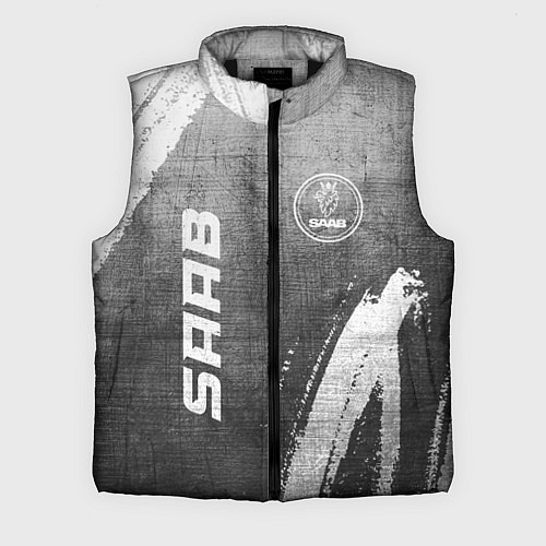 Мужской жилет Saab - grey gradient вертикально / 3D-Черный – фото 1