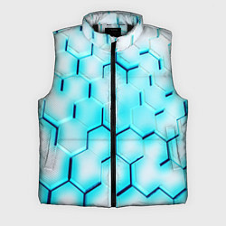 Мужской жилет Неоновая броня соты, цвет: 3D-черный