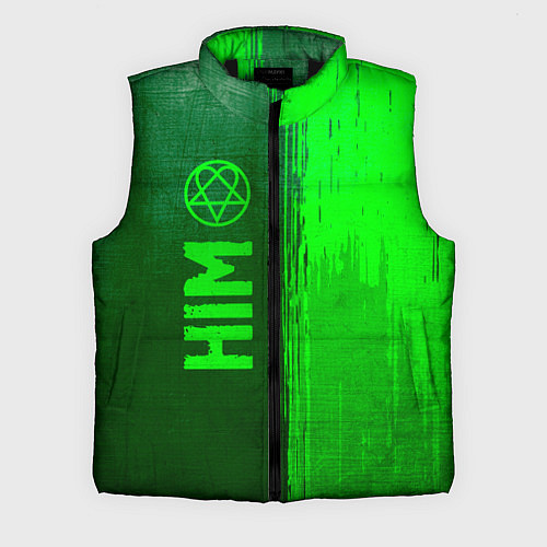 Мужской жилет HIM - green gradient по-вертикали / 3D-Черный – фото 1