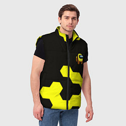 Мужской жилет Амонг ас текстура броня, цвет: 3D-черный — фото 2