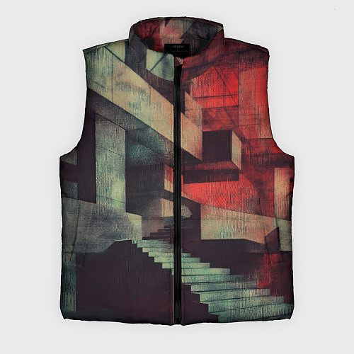 Мужской жилет Бетонный брутализм / 3D-Черный – фото 1
