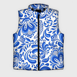 Мужской жилет Русская гжель, цвет: 3D-черный