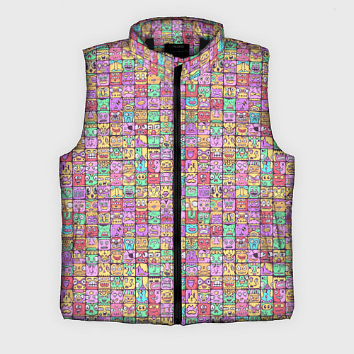 Мужской жилет Человечки эмоциональные / 3D-Черный – фото 1