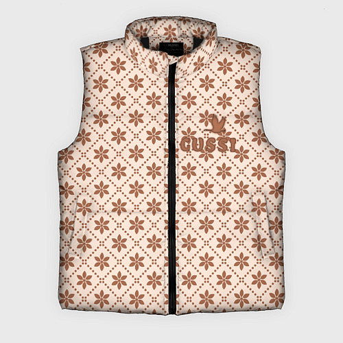 Мужской жилет Гусси - надпись узор / 3D-Черный – фото 1