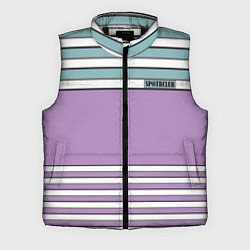 Мужской жилет Горизонтальный полосы сиреневые и зеленые