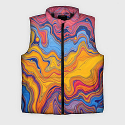 Мужской жилет Поток разноцветной краски, цвет: 3D-черный