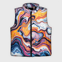 Мужской жилет Жидкие разноцветные краски