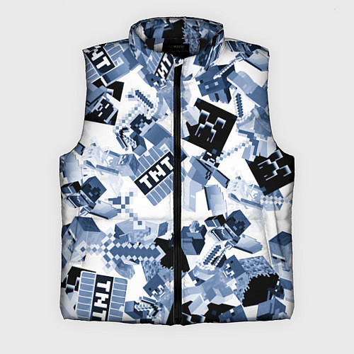 Мужской жилет Персонажи из игры Майнкрафт / 3D-Черный – фото 1