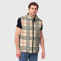 Мужской жилет Стильная клетка - шотландка, цвет: 3D-черный — фото 2