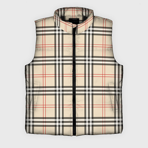 Мужской жилет Стильная клетка - шотландка / 3D-Черный – фото 1