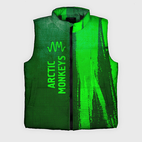 Мужской жилет Arctic Monkeys - green gradient по-вертикали / 3D-Черный – фото 1