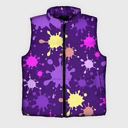 Мужской жилет Крупные кляксы, цвет: 3D-черный