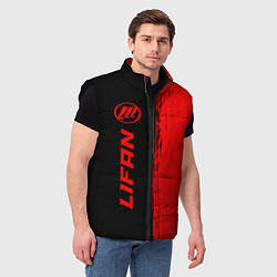 Мужской жилет Lifan - red gradient по-вертикали, цвет: 3D-черный — фото 2