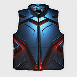 Мужской жилет Разлом плит под углом с красным светом, цвет: 3D-красный
