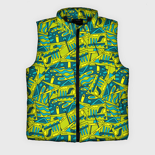 Мужской жилет Абстрактные каракули / 3D-Черный – фото 1
