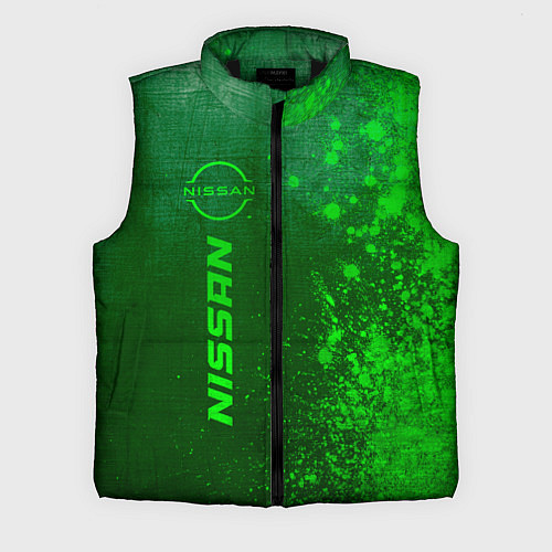 Мужской жилет Nissan - green gradient по-вертикали / 3D-Черный – фото 1