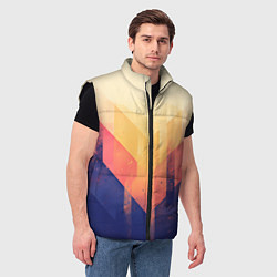 Мужской жилет Abstract art - geometric shapes, цвет: 3D-черный — фото 2
