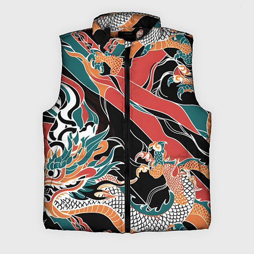 Мужской жилет Дракон контрасты / 3D-Черный – фото 1